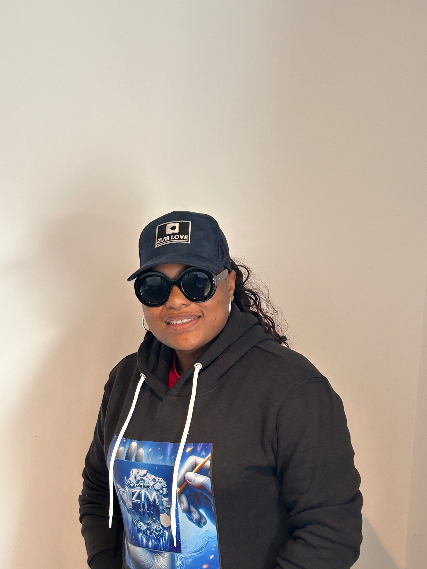 Navy Zimlove suede cap
