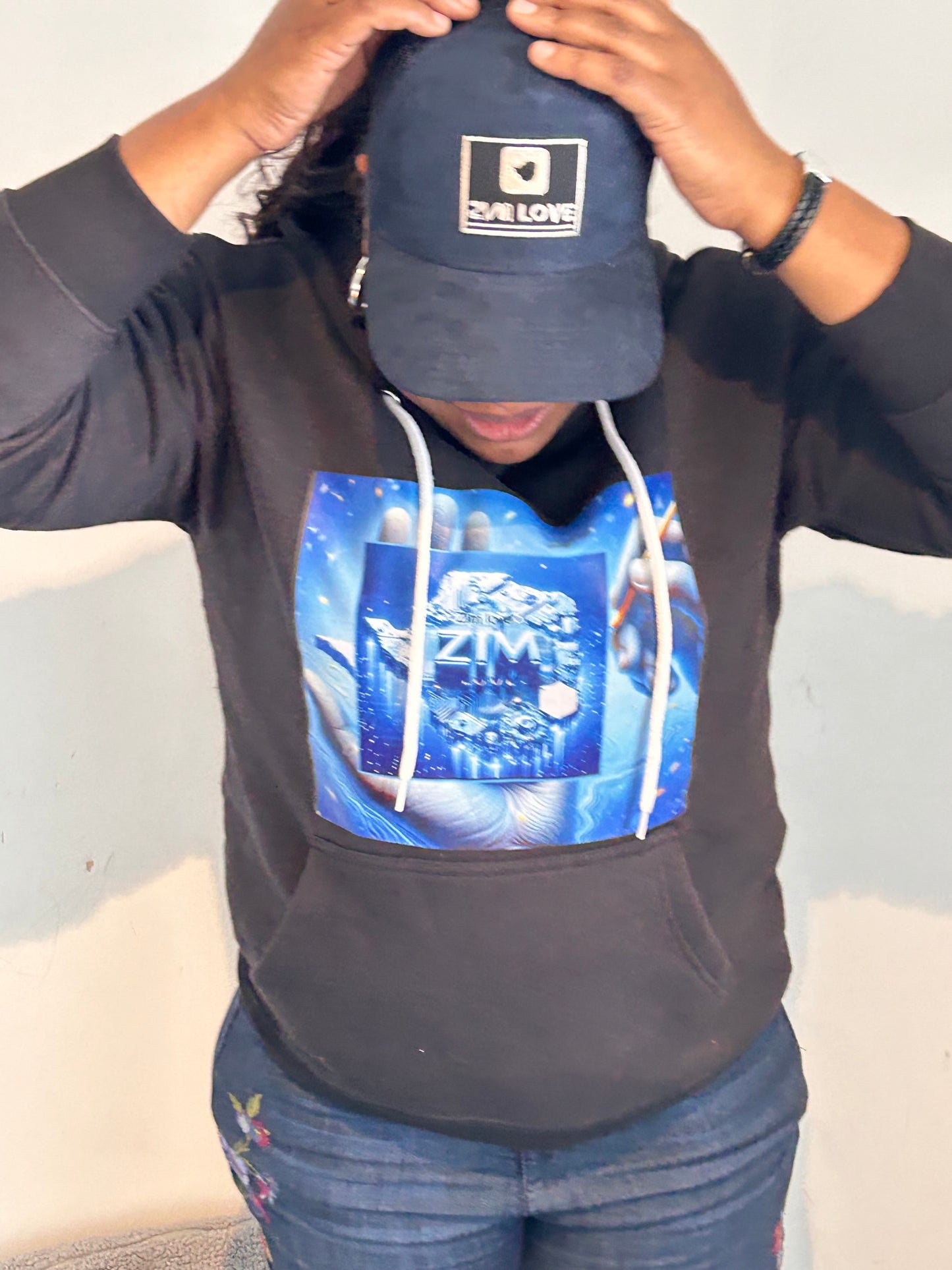 Navy Zimlove suede cap