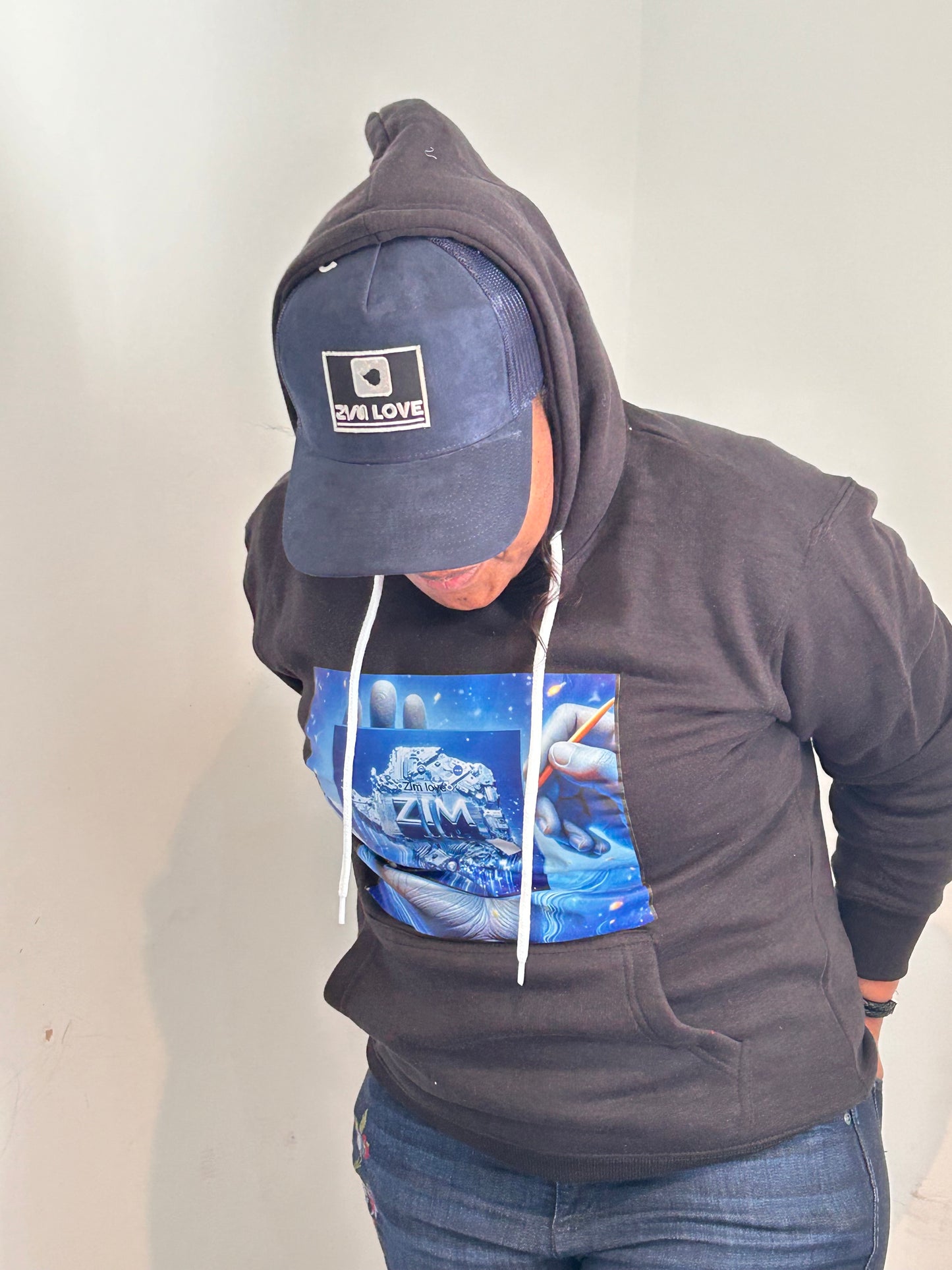 Navy Zimlove suede cap