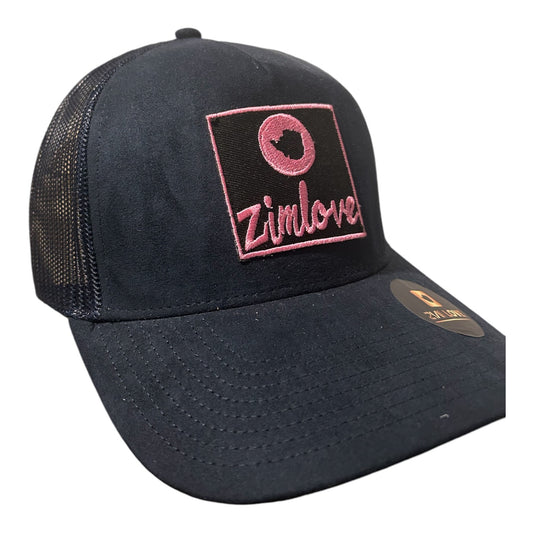 Navy blue and pink cap